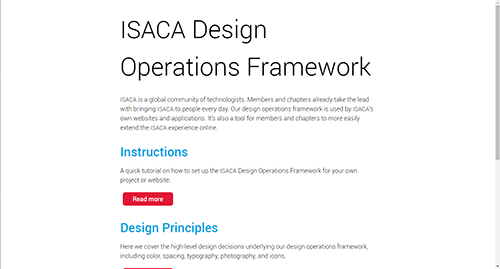 a screenshot of the ISACA design operations framework
